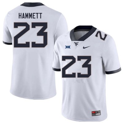 Men's West Virginia Mountaineers NCAA #23 Ja'Corey Hammett White Authentic Nike Stitched College Football Jersey QZ15A08HB